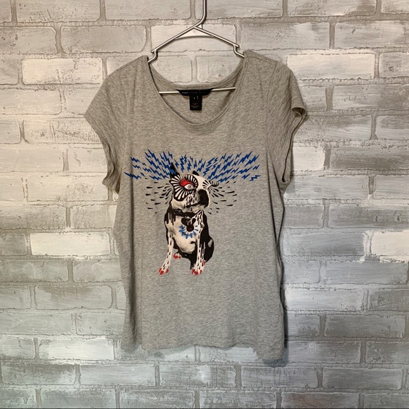 Marc By Marc Jacobs Tops - Marc by Marc Jacobs | Grey loud Dog Graphic Tee